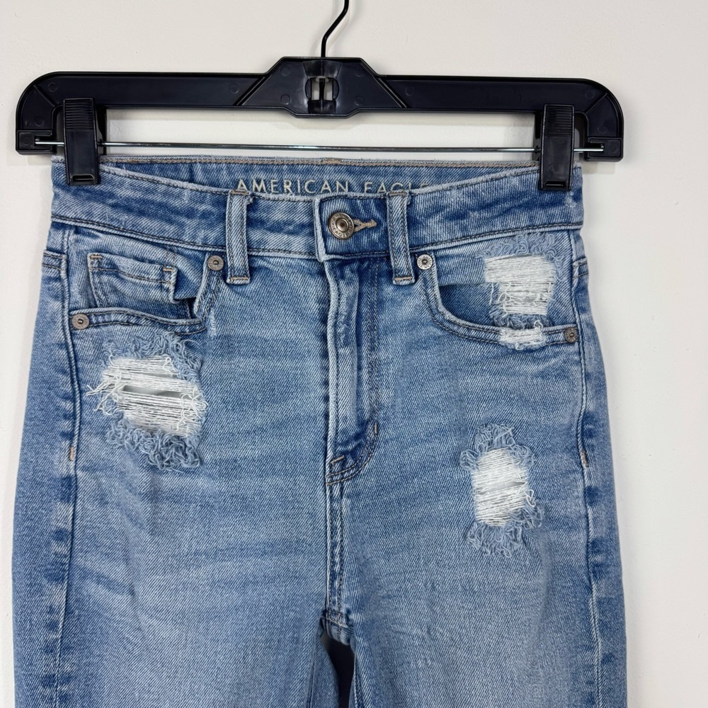 American Eagle Mom Straight Jean Denim Casual - Picture 3 of 6